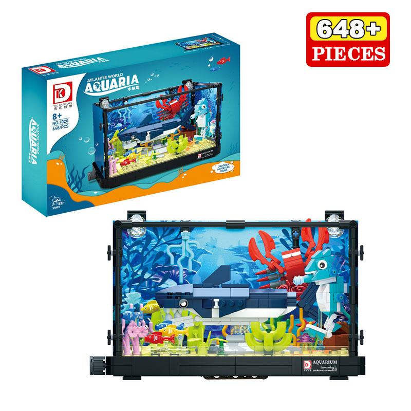 Aquarium Fish World - 648PCS Shark Ecosystem Tank Building Blocks