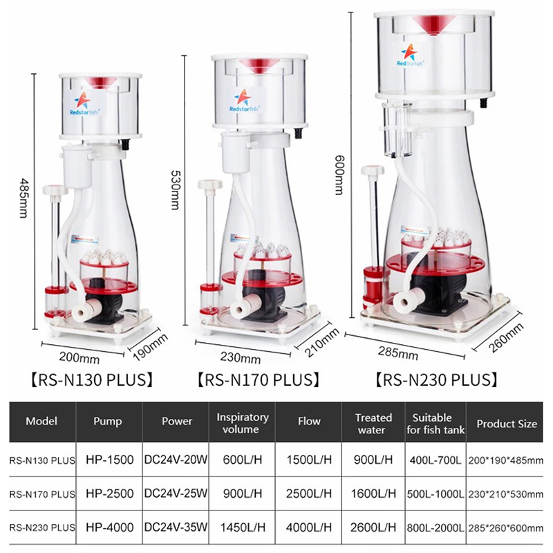 Protein Skimmer Reef - Skimmer di Proteine per Acquario Red