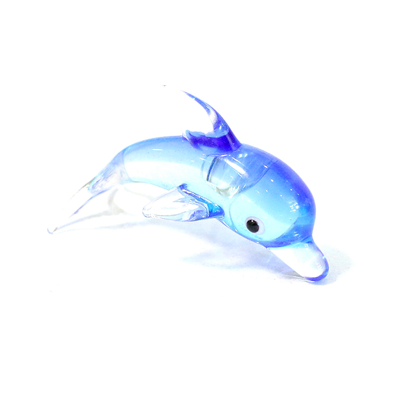 Aquarium Fish Glass - Statuetta Miniatura di Delfino in Vetro