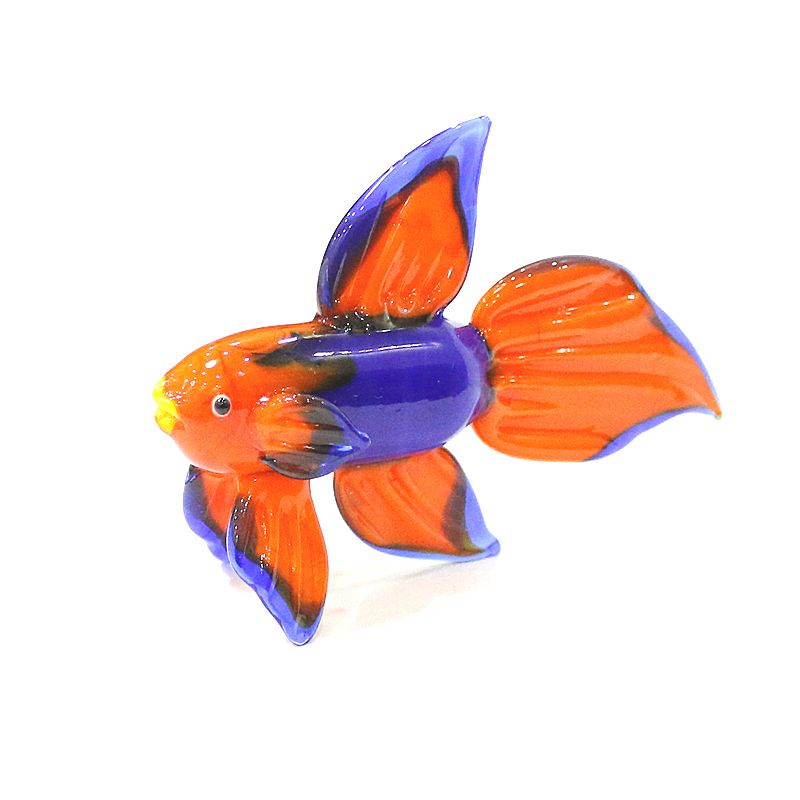 Aquarium Fish Glass - Arancione vetro di Murano pesce tropicale