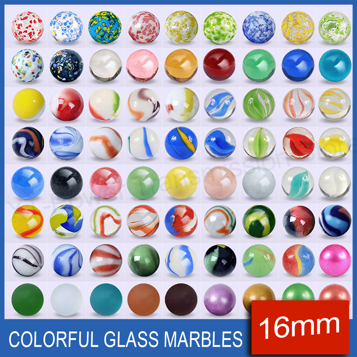 Aquarium Fish Glass - 5-90PCS 16 millimetri Colorato Biglie di