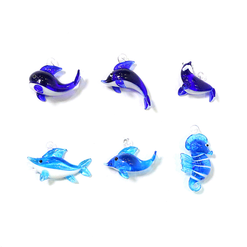 Aquarium Fish Shark - Vetro artigianale 6 pezzi pendant di