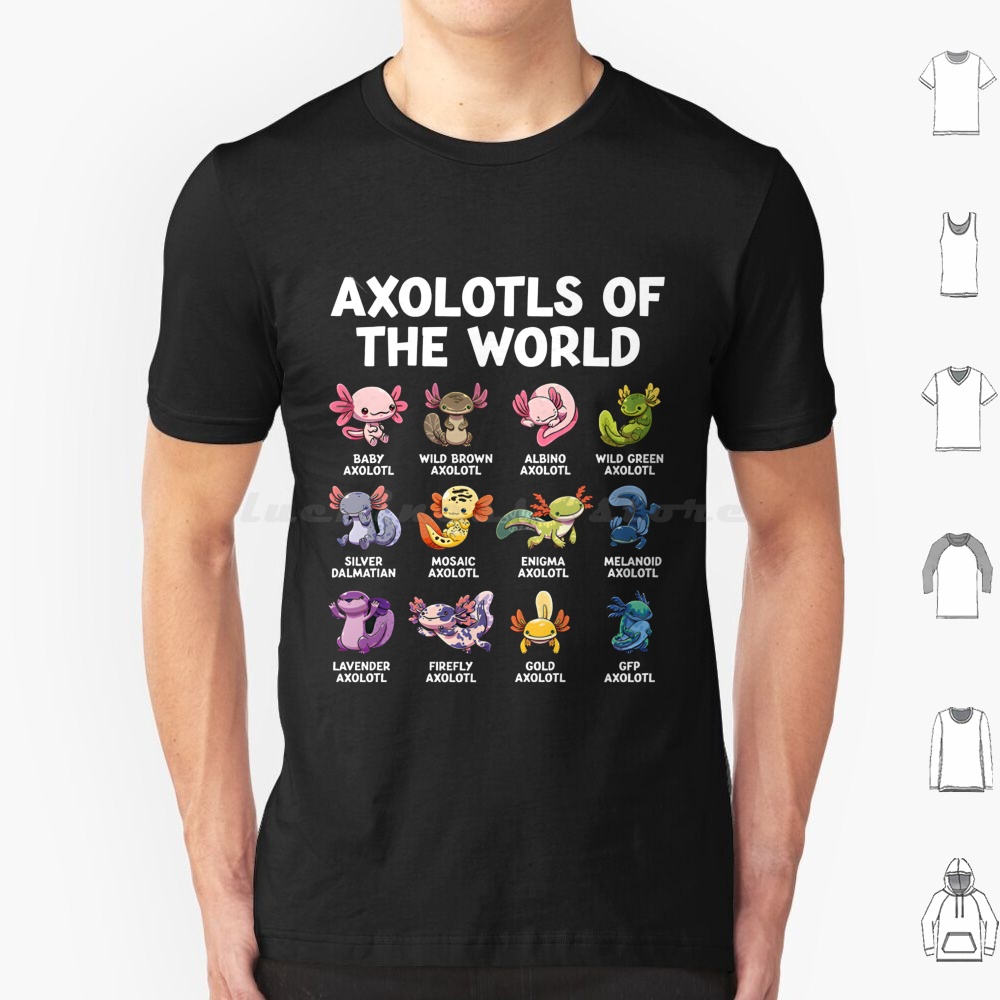 Aquarium Fish World - Mondo Axolotls T Shirt 6xl Cotone