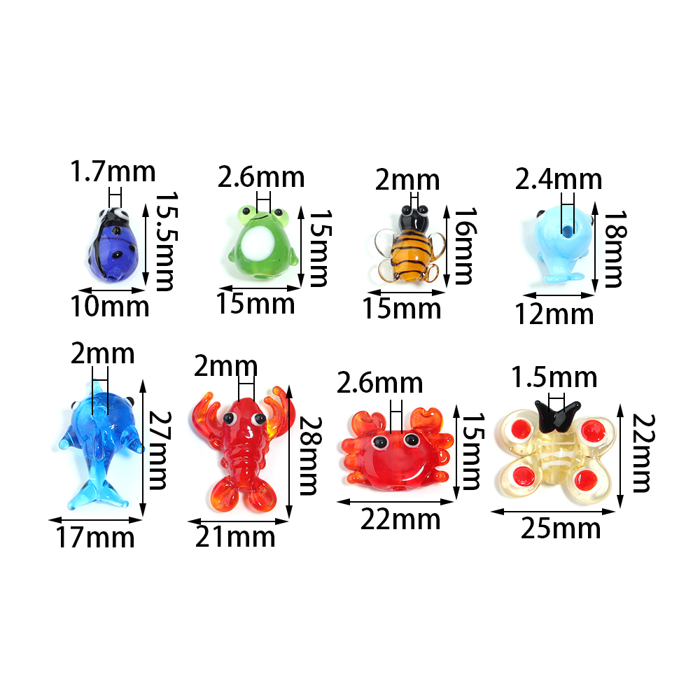 2 pz ciondolo in vetro animale - Aquarium Fish Glass recensione e prezzo