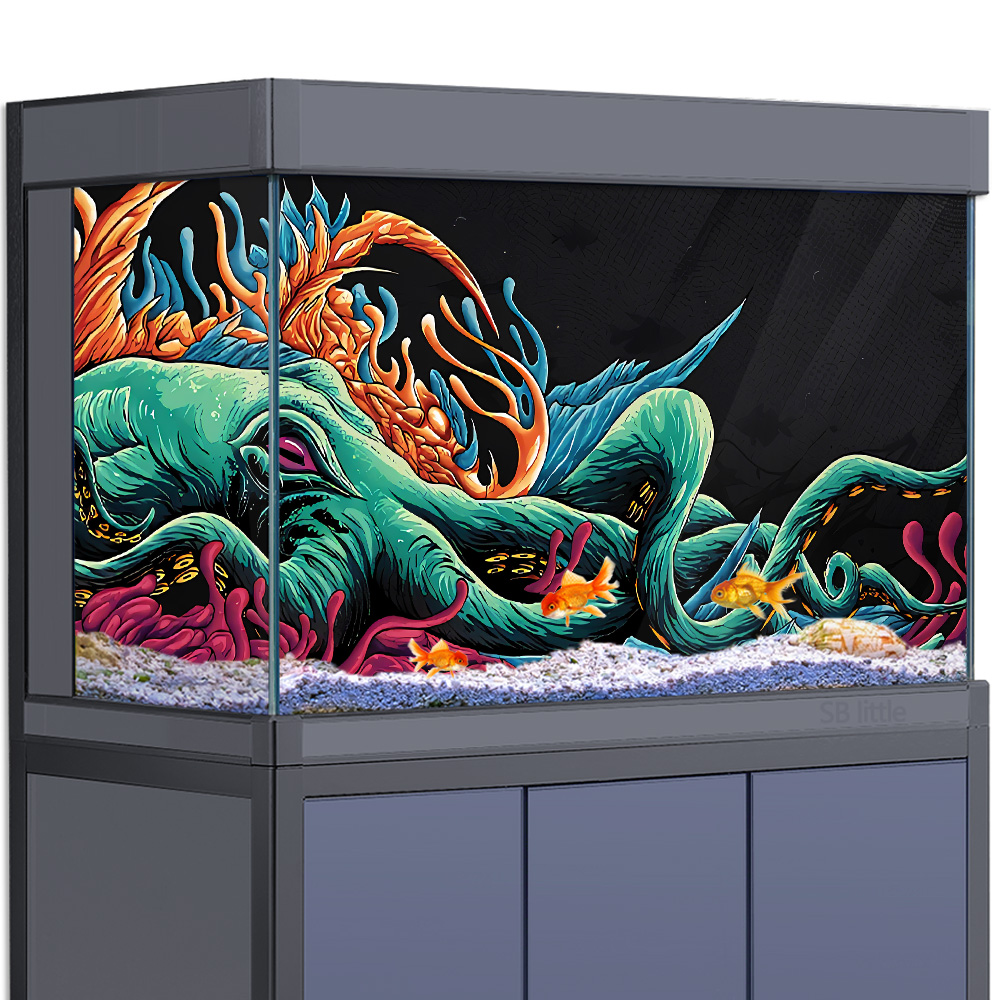 Adesivo per sfondo acquario -  - Aquarium Fish Monster recensione e prezzo
