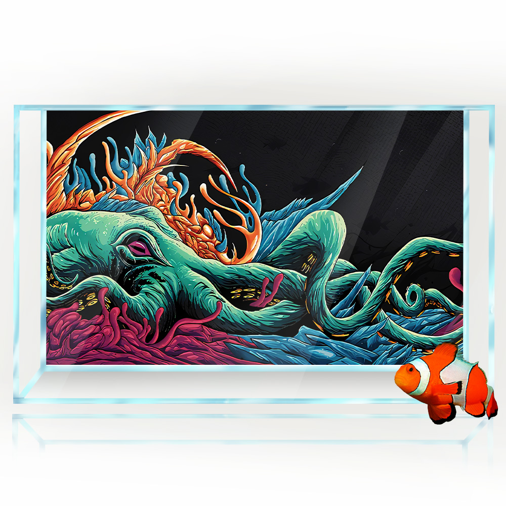 Adesivo per sfondo acquario -  - Aquarium Fish Monster recensione e prezzo